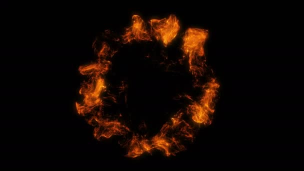 Ateş Parçacık Şok Dalgaları Üst Üste Alfa Matte Grafik Elementleri — Stok video