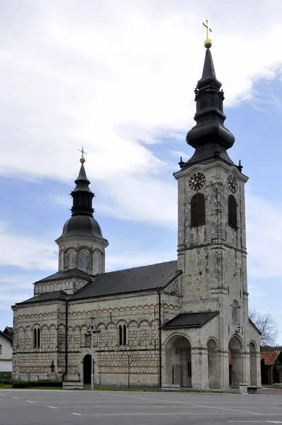 Iglesia de la Natividad de la Santísima Virgen. Sremska Kamenica.S — Foto de Stock