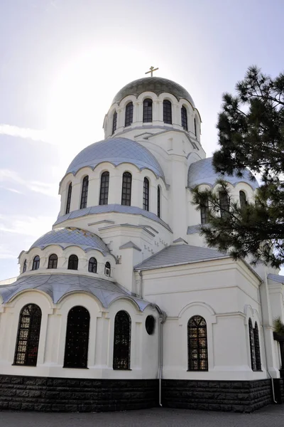 Igreja ortodoxa Alexander Nevsky famosa em Kamianets-Podilskyi , — Fotografia de Stock