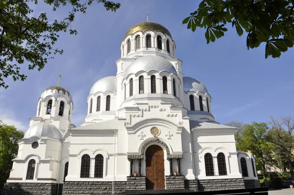 Híres Alexander Nevsky ortodox egyház Kamianets-Podilskyi, — Stock Fotó