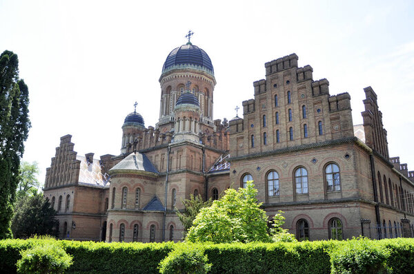 CHERNIVTSI UKRAINE - May 04 2018: The former Seminary Church on 