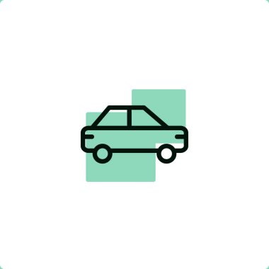 Araba çizgisi simgesi resimleme