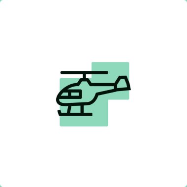 Mobil ve web tasarımı için helikopter.