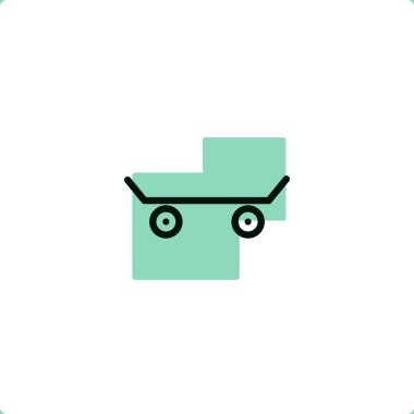 Mobil ve web tasarımı için kaykay simgesi.