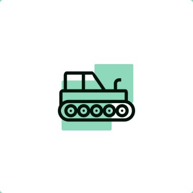Mobil ve web tasarımı için Tarım Traktörü simgesi.