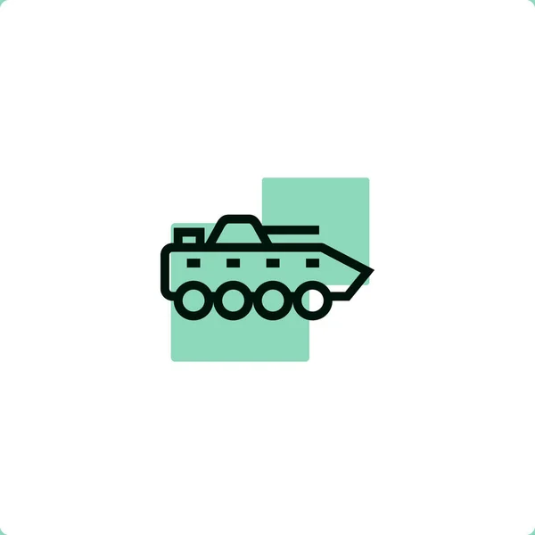 Tank army icon for mobile and web design. — Stock Vector