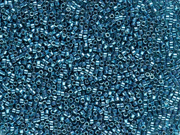 Blue Japanese beads.MIYUKI Delica,  metallized.