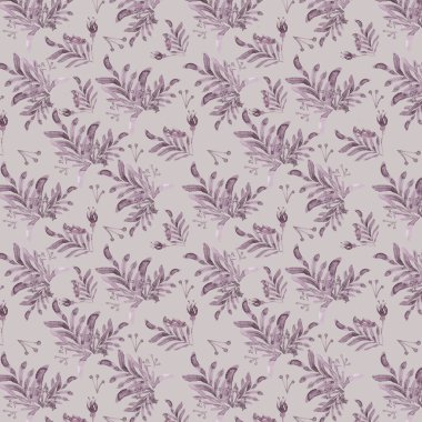 Leylak desenli sulu boya arkaplanda leylak deseni.