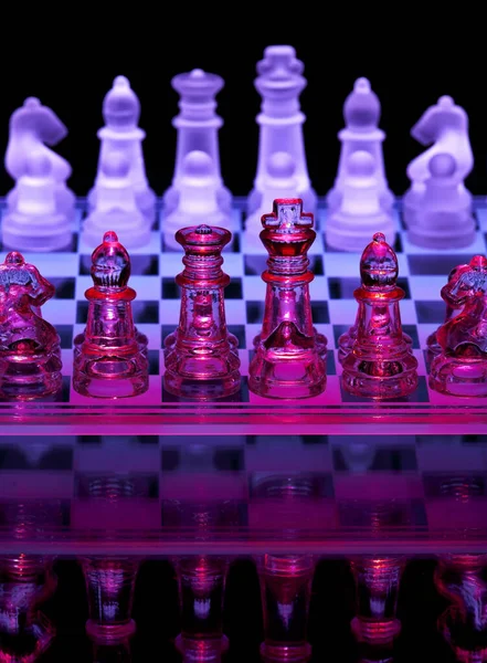 Üveg sakk-készlet — Stock Fotó