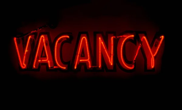 Neon Vacancy 스톡 사진