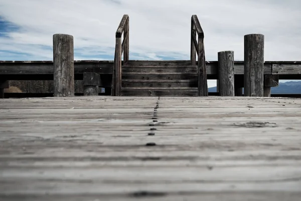 A small wooden pier on Lake Tahoe