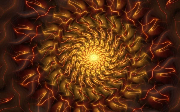 火热的黄色螺旋 — 图库照片