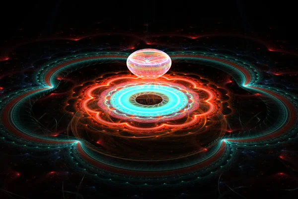 Bir çiçek şeklinde renkli alanı üzerinde balon