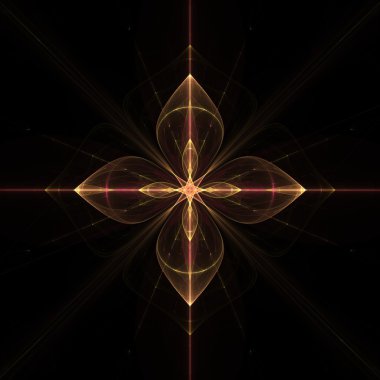 fraktal alan çiçek amblem