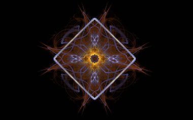 Sarı renk soyut işareti kahverengi