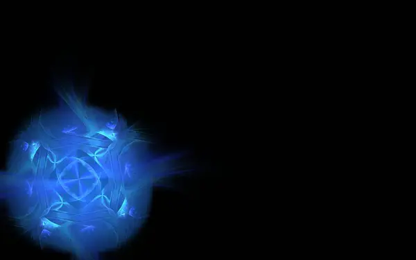 Leuchtend blaues Emblem — Stockfoto