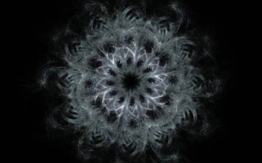 Karanlık bir arka plan üzerinde kar tanesi düşündüm