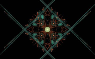 Soyut fantezi çiçek deseni