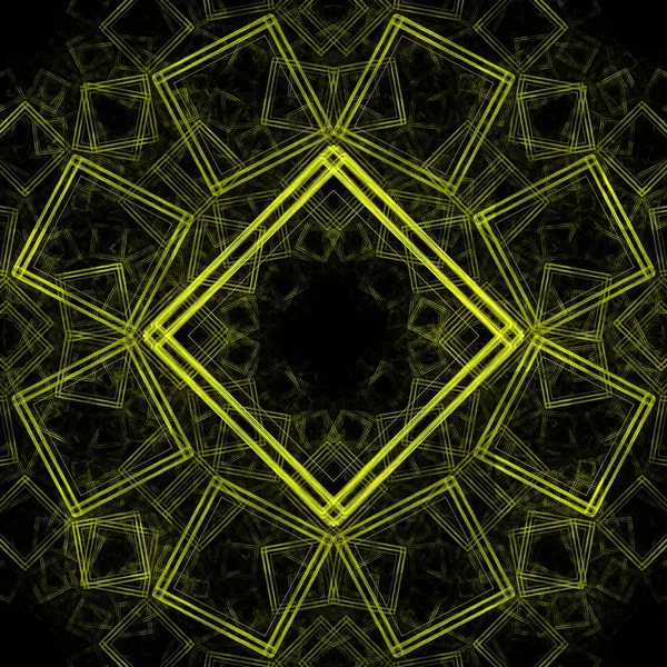 Ornamento de quadrados amarelos — Fotografia de Stock