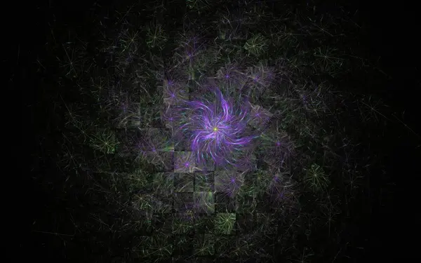 Abstrakte Spiralgalaxie auf schwarzem Hintergrund — Stockfoto