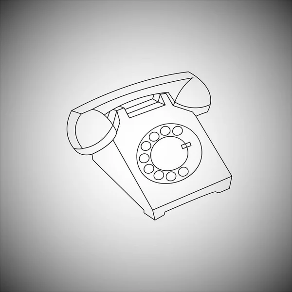 Old telephone set — Stock Vector