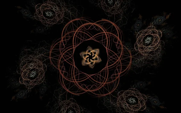 Vintage soyut desen siyah bir zemin üzerine