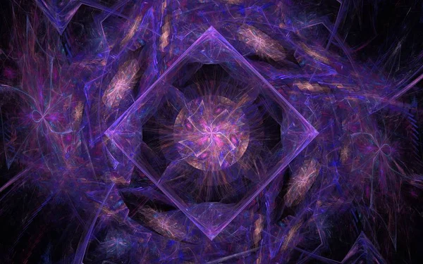 Kosmischer Kristallflieder mit Blume in der Mitte — Stockfoto