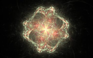 Dijital olarak oluşturulan görüntü renkli fraktal yapılan