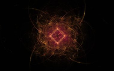 Dijital olarak oluşturulan görüntü renkli fraktal yapılan