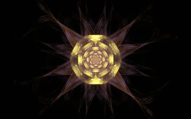 Dijital olarak oluşturulan görüntü renkli fraktal yapılan