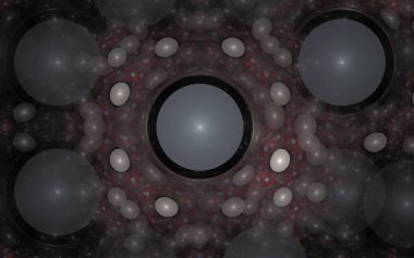 Dijital olarak oluşturulan görüntü renkli fraktal yapılan