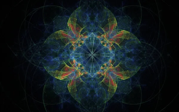 Dijital olarak oluşturulan görüntü renkli fraktal yapılan