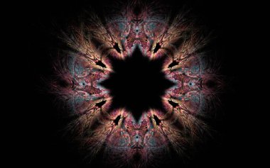 Dijital olarak oluşturulan görüntü renkli fraktal yapılan