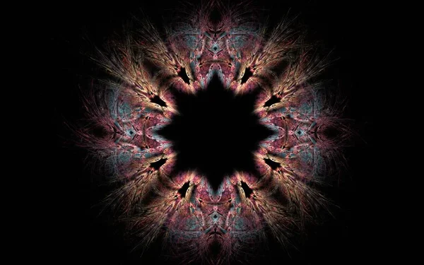 Dijital olarak oluşturulan görüntü renkli fraktal yapılan