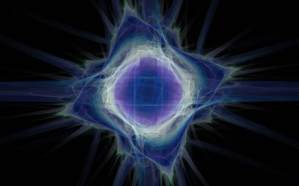 Digitaal gegenereerde afbeelding gemaakt van kleurrijke fractal — Stockfoto