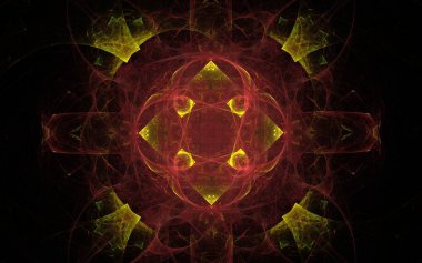 Dijital olarak oluşturulan görüntü renkli fraktal yapılan