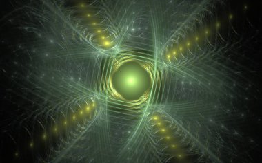 Dijital olarak oluşturulan görüntü renkli fraktal yapılan