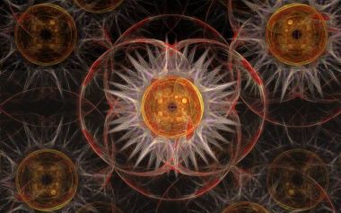 Dijital olarak oluşturulan görüntü renkli fraktal yapılan