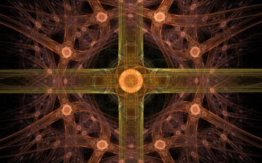 Dijital olarak oluşturulan görüntü renkli fraktal yapılan