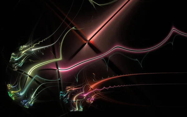 Dijital olarak oluşturulan görüntü renkli fraktal yapılan