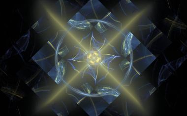 Renkli fraktal projeler için fon olarak hizmet etmek için dijital olarak oluşturulan görüntü ile ilgili fantezi, yaratıcılık, hayal gücü, sanat ve web tasarım