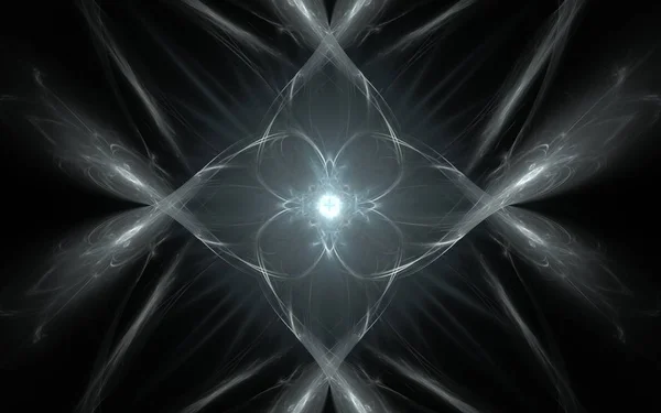 Smooth fractal cross, digital artwork for creative graphic design — Stock Photo, Image