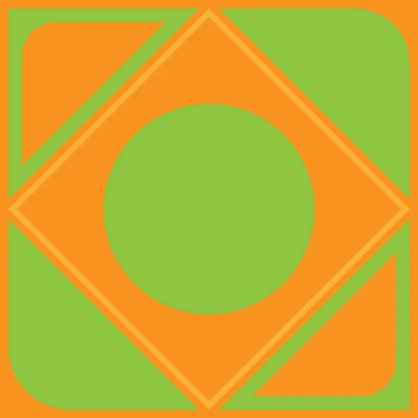 Διάνυσμα αφηρημένη φαντασία αποχρώσεις πορτοκαλί και πράσινο με τη μορφή γεωμετρικών σχημάτων για χρήση σε σύμβολα και εμβλήματα — Διανυσματικό Αρχείο