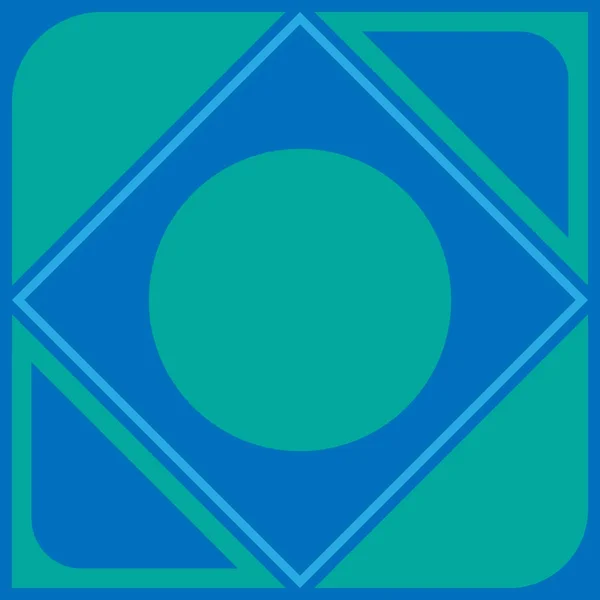 ベクトルのシンボルとエンブレムに使用する幾何学的図形の形で青い色合いの抽象的なパターン — ストックベクタ