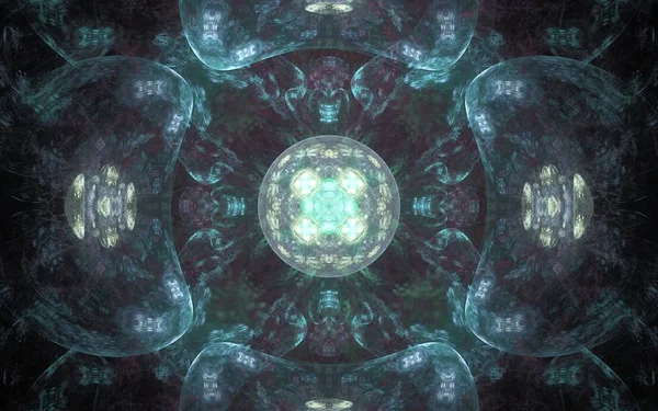 arka planda bir desenle arka plan görüntü fraktal deseni yarı saydam mavi topları