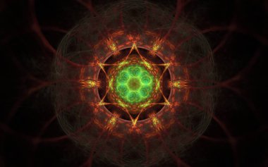 Web tasarımı ve bilgisayar grafiklerinde kullanılmak üzere çeşitli tonlar ve renklerin soyut geometrik şekilleri şeklinde dijital resim oluşturuldu