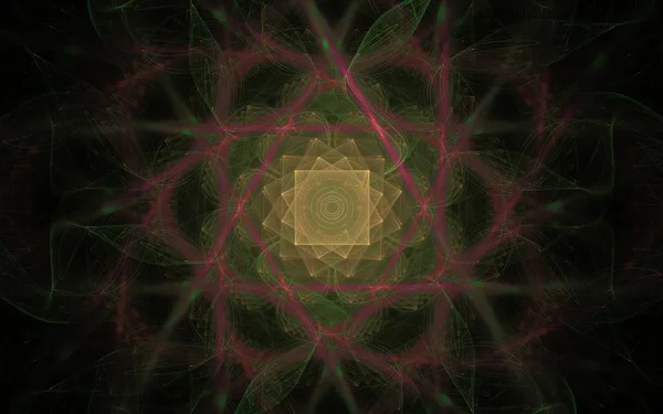 Цифровое сгенерированное изображение в виде абстрактных геометрических форм различных оттенков и цветов для использования в веб-дизайне и компьютерной графике — стоковое фото