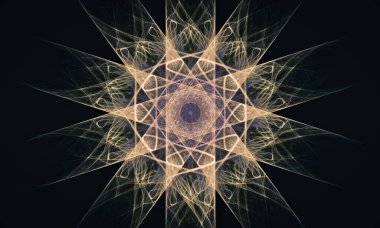 güzel soyut geometrik şekillerden oluşan bir bilgisayarda dijital resim oluşturuldu, bir arkaplan resmi veya web tasarımı için farklı renk çizgileri