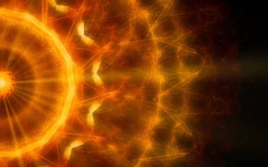 Web tasarımı ve bilgisayar grafiklerinde kullanılmak üzere çeşitli tonlar ve renklerin soyut geometrik şekilleri şeklinde dijital resim oluşturuldu