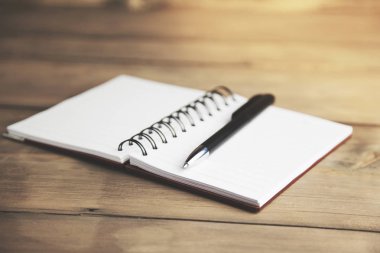 kalem defter üzerinde